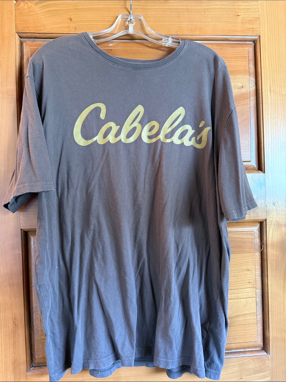 Cabela's Brown Tee with Gold Script